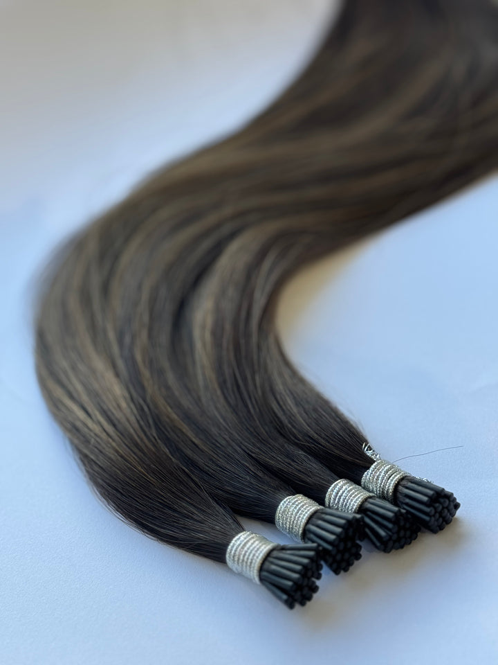 HER CROWN i-tip Bead Hair Extensions 22”